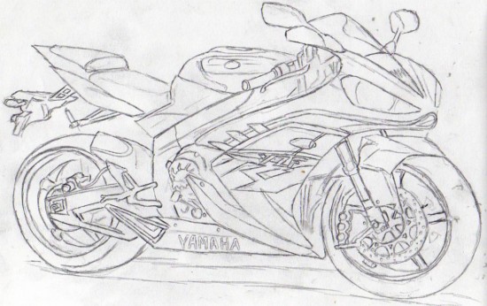 moto yamaha dessin