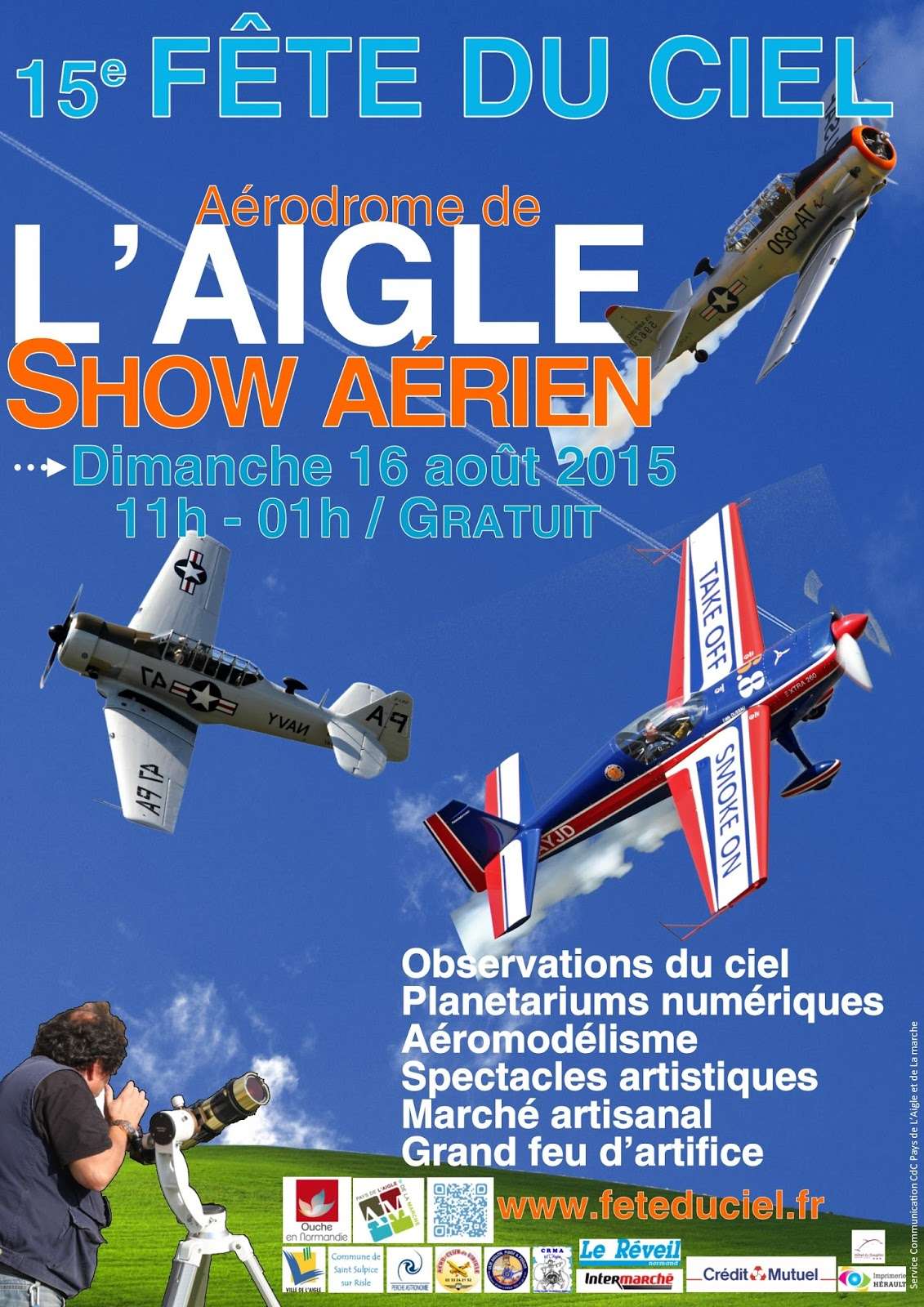 Fête du Ciel 2015, Saint-Michel, Aérodrome de L'Aigle ,Basse-Normandie, meeting aériens 2015, meeting aeriens 2015 