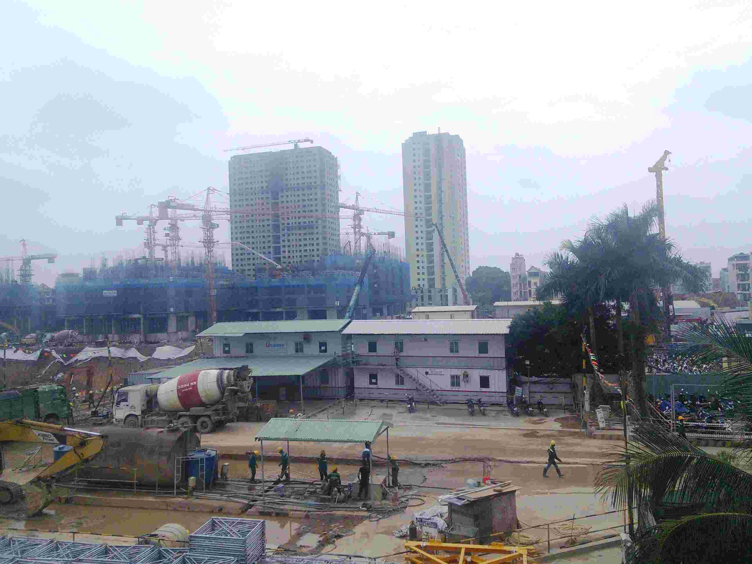 Tiến độ xây dựng dự án goldmark city ngày 11/05/2015