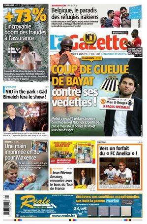 La nouvelle gazette du 18-08-2015 Belgique