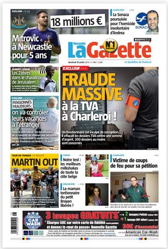 La nouvelle gazette du 10-07-2015 Belgique